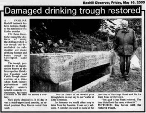 Bexhill Observer, Horse trough, Collington Lane West.jpg